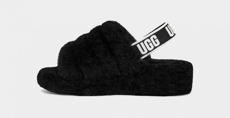 Slapi Ugg Fluff Yeah Dama Negrii | 7504YNAGV