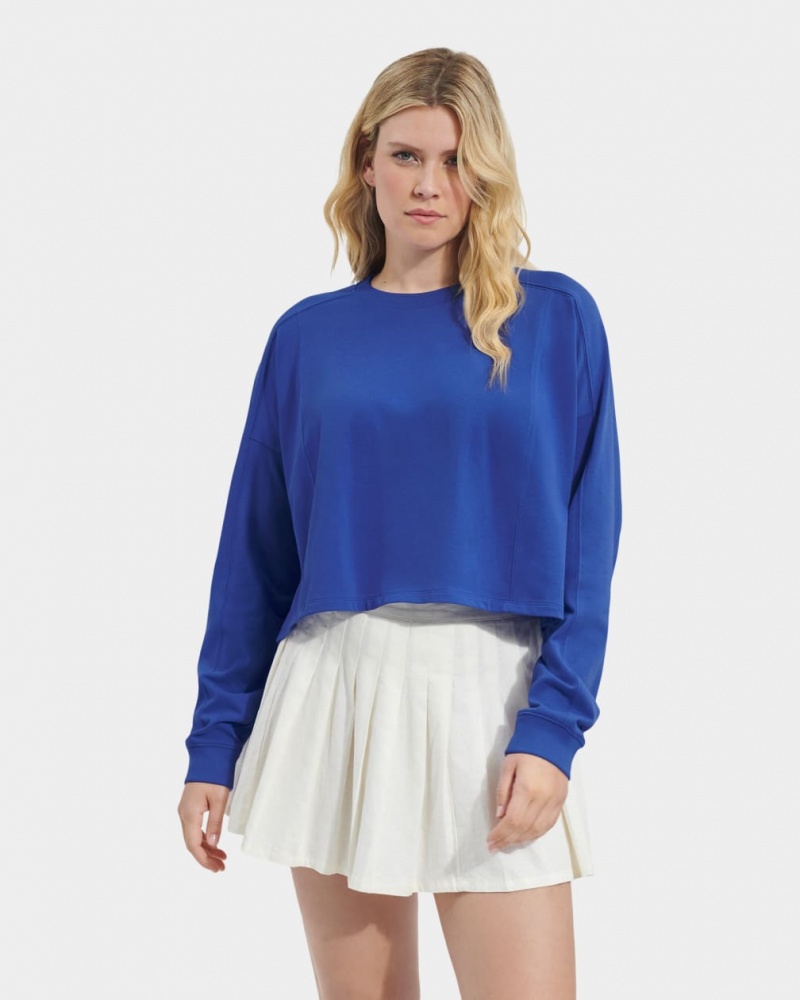 Topuri Ugg Delylah Long Sleeve Crop Dama Albastri | 1635ZLBTH