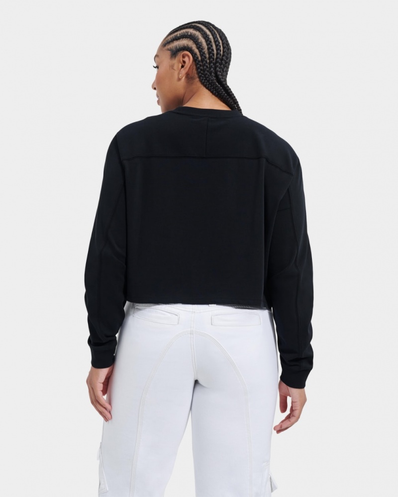 Topuri Ugg Delylah Long Sleeve Crop Dama Negrii | 1032JNQDT