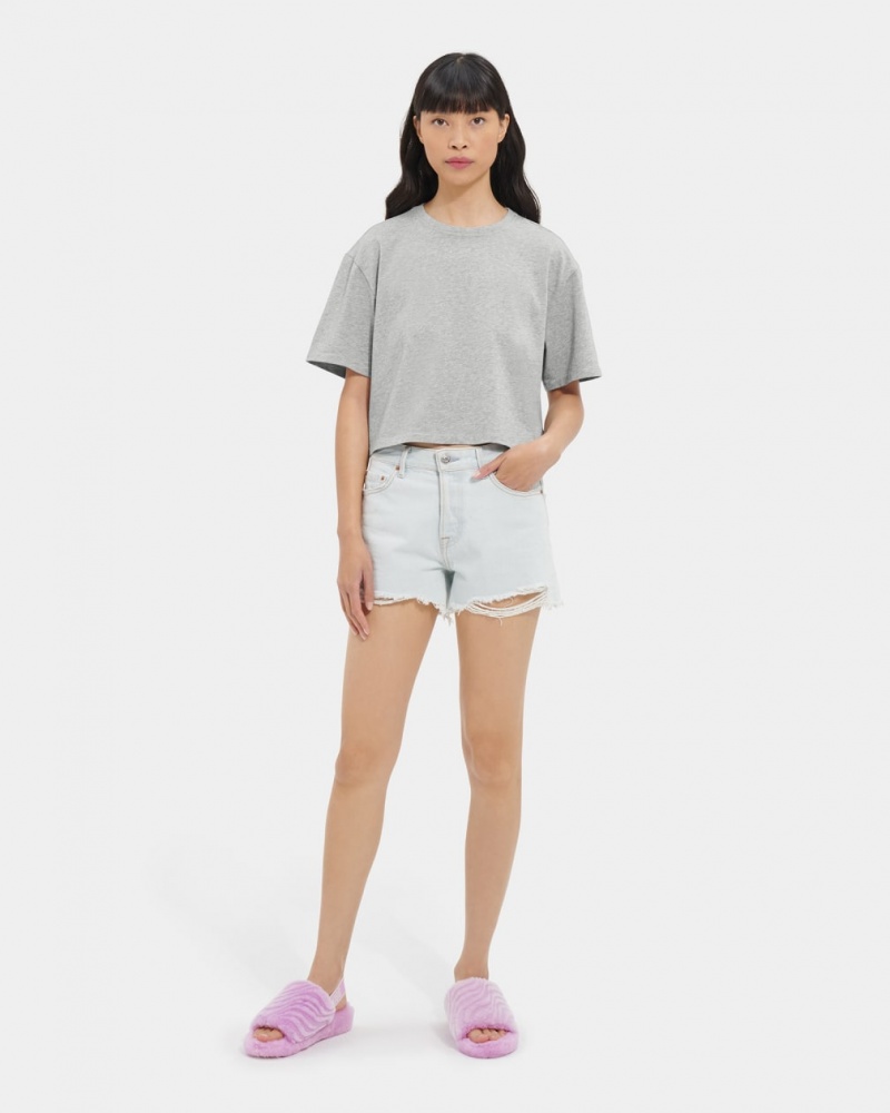 Topuri Ugg Tana Cropped Dama Gri | 9840QFEBV