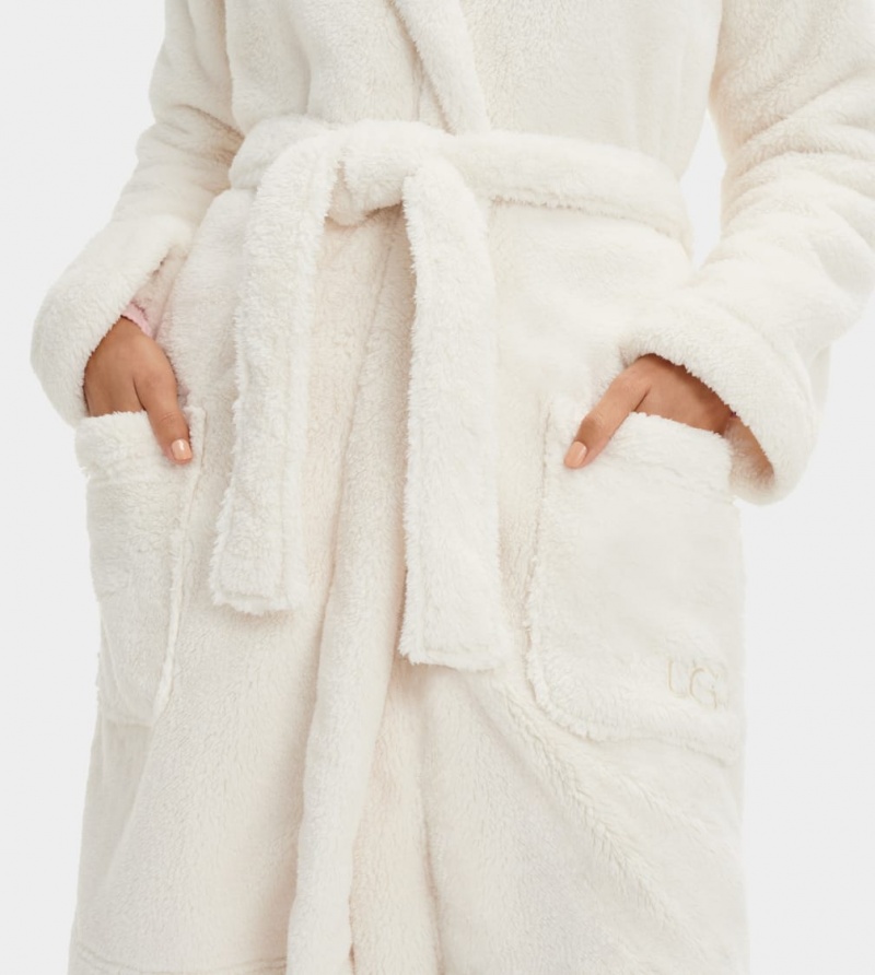 Îmbrăcăminte De Dormit Ugg Aarti Plush Robe Dama Albi | 8536FGSIK