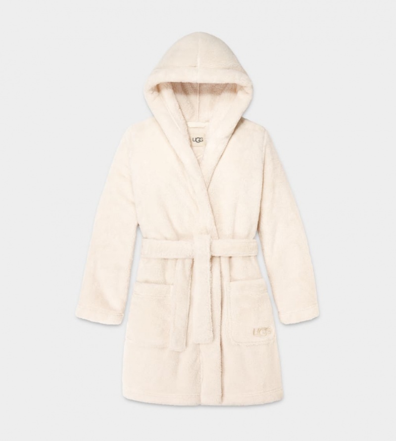 Îmbrăcăminte De Dormit Ugg Aarti Plush Robe Dama Albi | 8536FGSIK