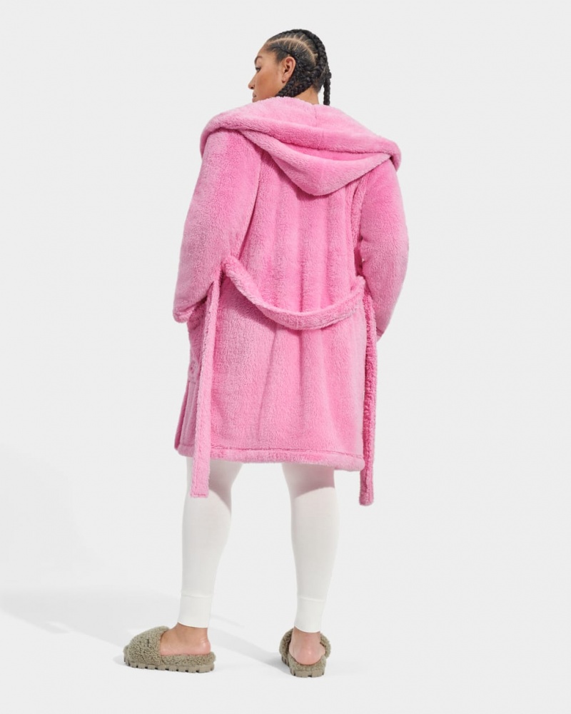 Îmbrăcăminte De Dormit Ugg Aarti Plush Robe Dama Roz | 7106HZAJP