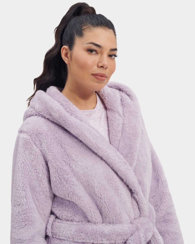 Îmbrăcăminte De Dormit Ugg Aarti Plush Robe Dama Violet | 9021HBKDG