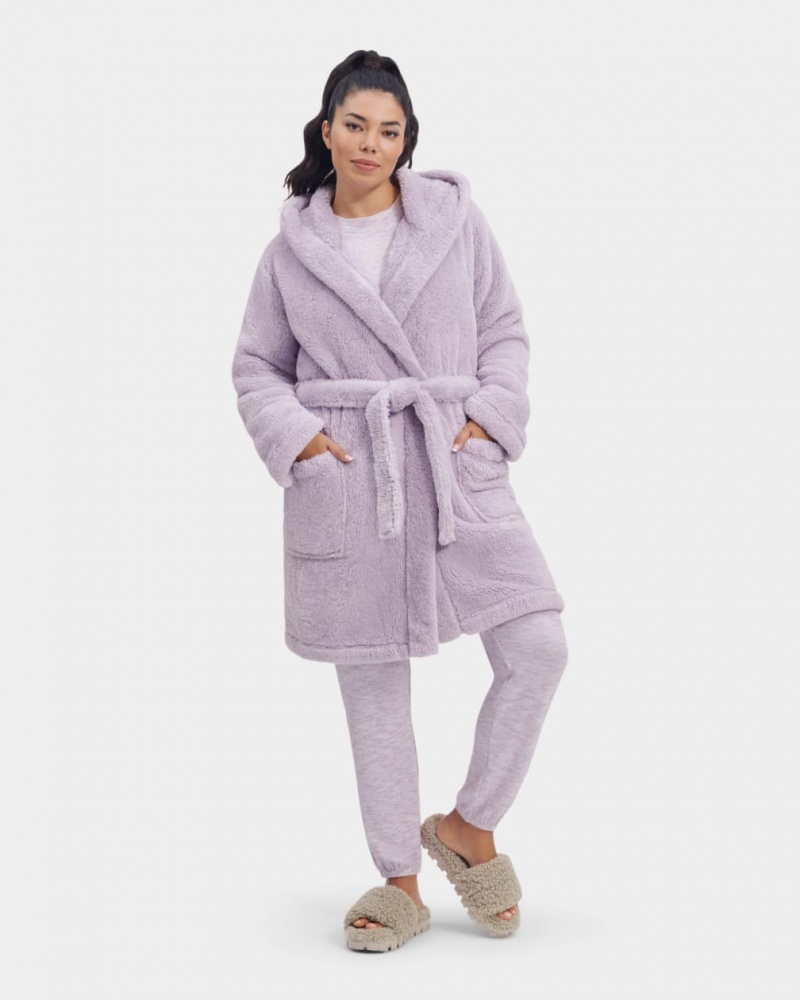 Îmbrăcăminte De Dormit Ugg Aarti Plush Robe Dama Violet | 9021HBKDG