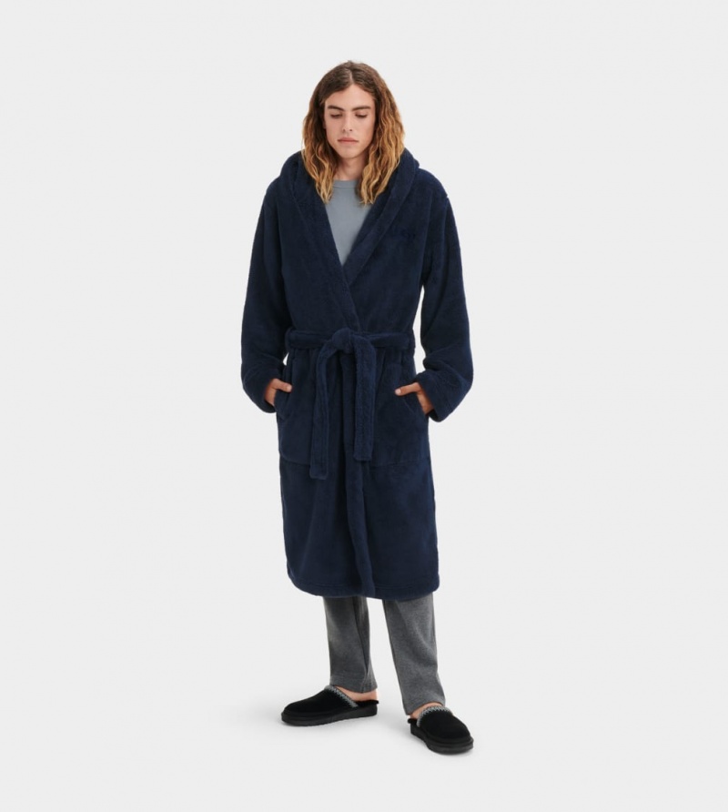 Îmbrăcăminte De Dormit Ugg Beckett Robe Barbati Negrii | 2756VUPKW