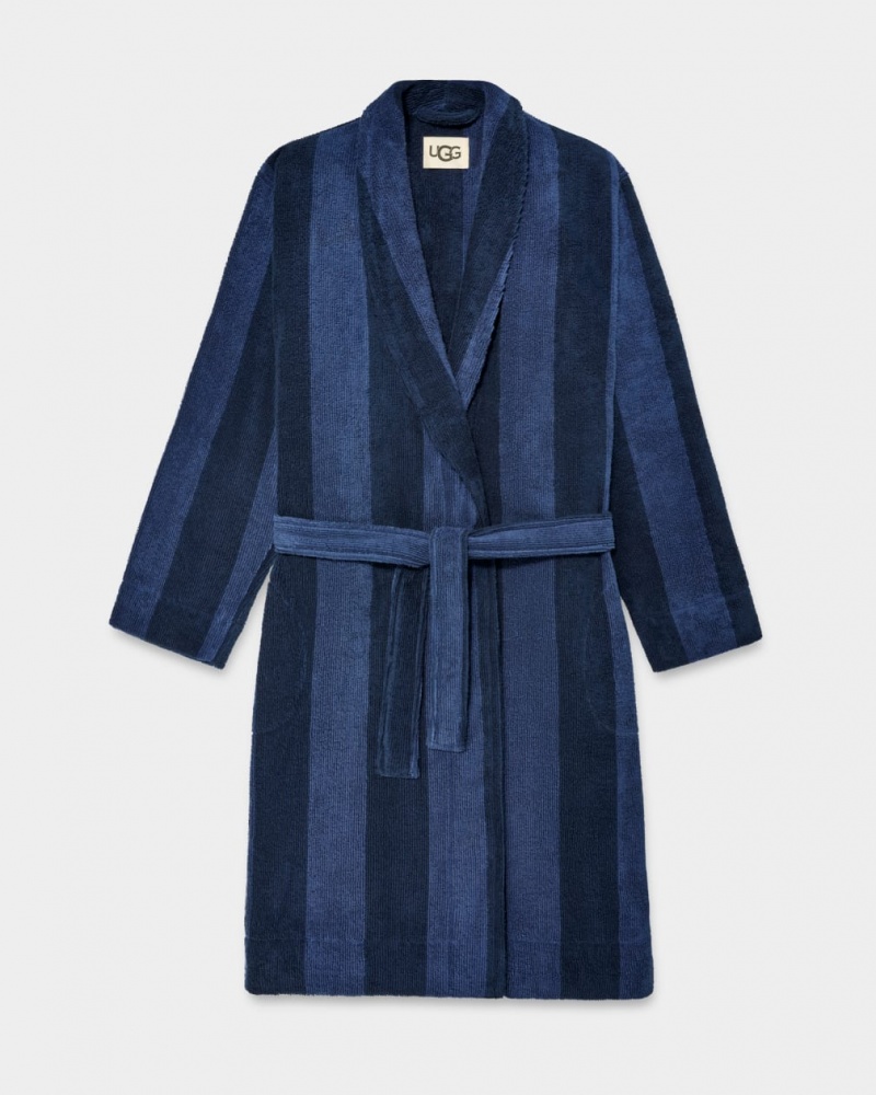 Îmbrăcăminte De Dormit Ugg Turner Terry Robe Barbati Albastri Inchis Bleumarin | 5194YFOIT